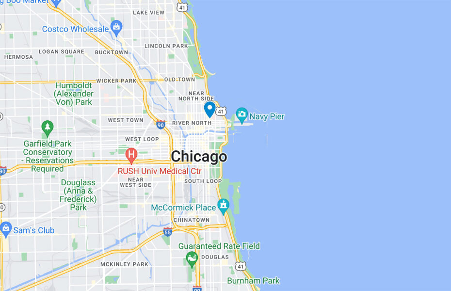 Chicago Aesthetics Club map